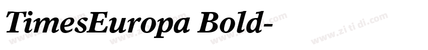 TimesEuropa Bold字体转换